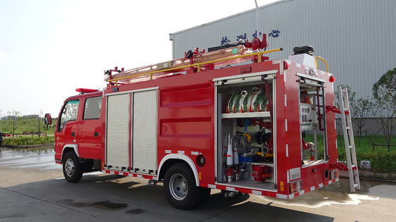96KW Mini Rescue Fire Trucks With Water Foam Powder Multifunctional