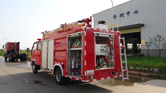 96KW Mini Rescue Fire Trucks With Water Foam Powder Multifunctional