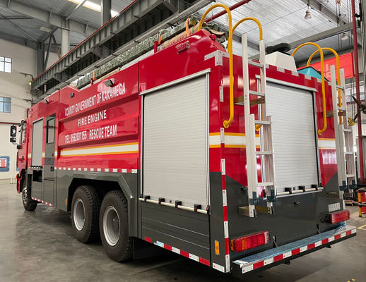 Caminhão de bombeiros de espuma de água profissional 10000L 6x4 para resgate de emergência