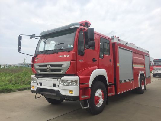 Motor de Incêndio Florestal HOWO 196kw 4x2 Tipo 6 Toneladas Capacidade de Espuma com Cabine Dupla