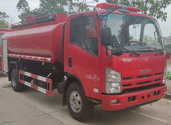 ISUZU 190HP Forest Fire Truck 4x2 Red Color With 8t Water Tank